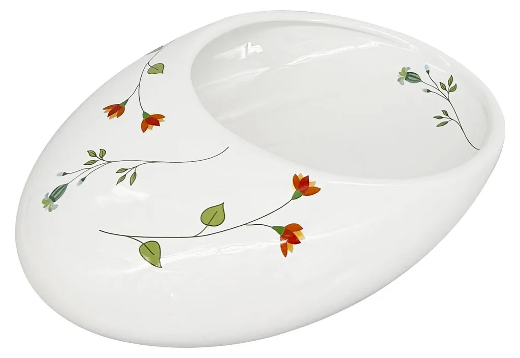 Bol à œufs en céramique Bean M Botanic blanc - Conservation élégante