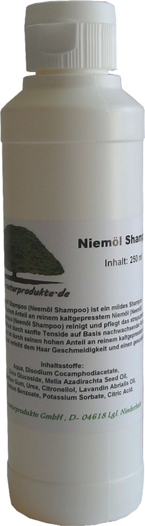 Niemöl Shampoo 250ml Geschmeidigkeit und Glanz für strapazierte Haare von erlesene-naturprodukte