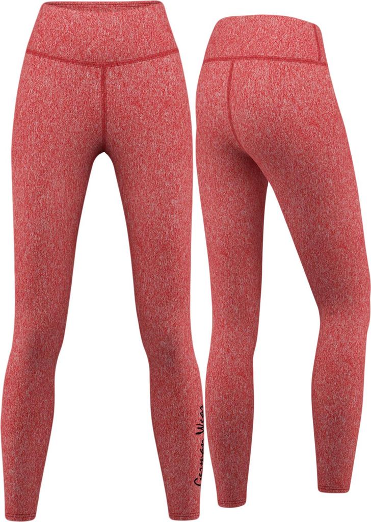 Leggings dehnbar Fitness Sport Yoga Gymnastik Training Tanzen Freizeit Rot melange, Größe:M
