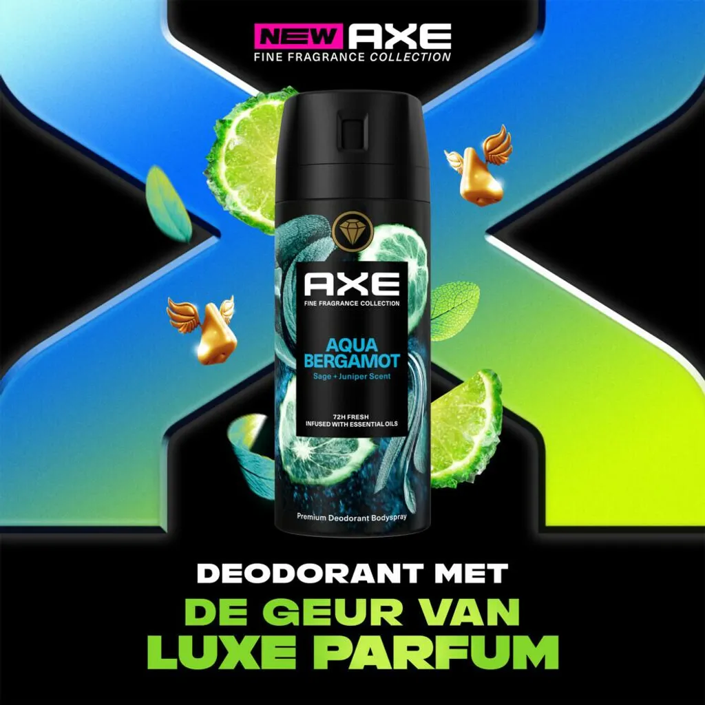 Déodorant Axe Aqua Bergamote 150 ml Pack de 6 pour Fraîcheur Intense