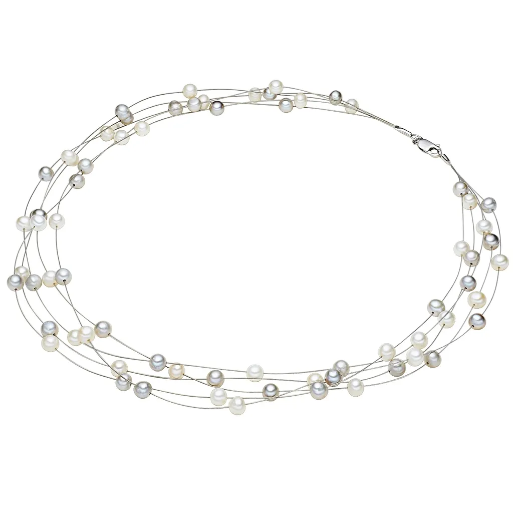 Valero Pearls Bracciale In Acciaio Inox Con Perla D'acqua Dolce E Medaglione Stellato – Dorato, Regolabile