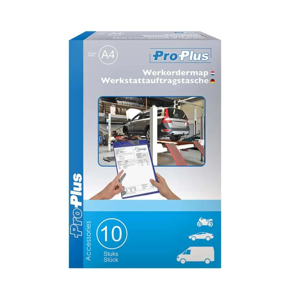Protège-document d'atelier A4 bleu avec rangement clés - Pack de 10 unités - 11