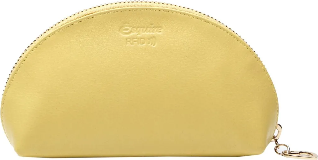 Petit sac d'accessoires Viktoria Esquire Jaune avec fermeture sécurisée zip