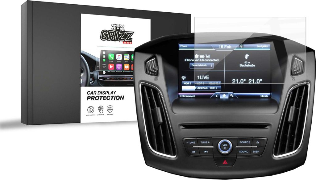 Keramische Autodisplayfolie für Ford Focus 3 Facelift (2014-2019), Grizz Protector