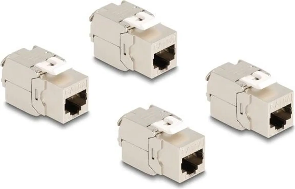 Module Keystone RJ45 Cat.6A STP pack de 4 connecteurs blindés Delock