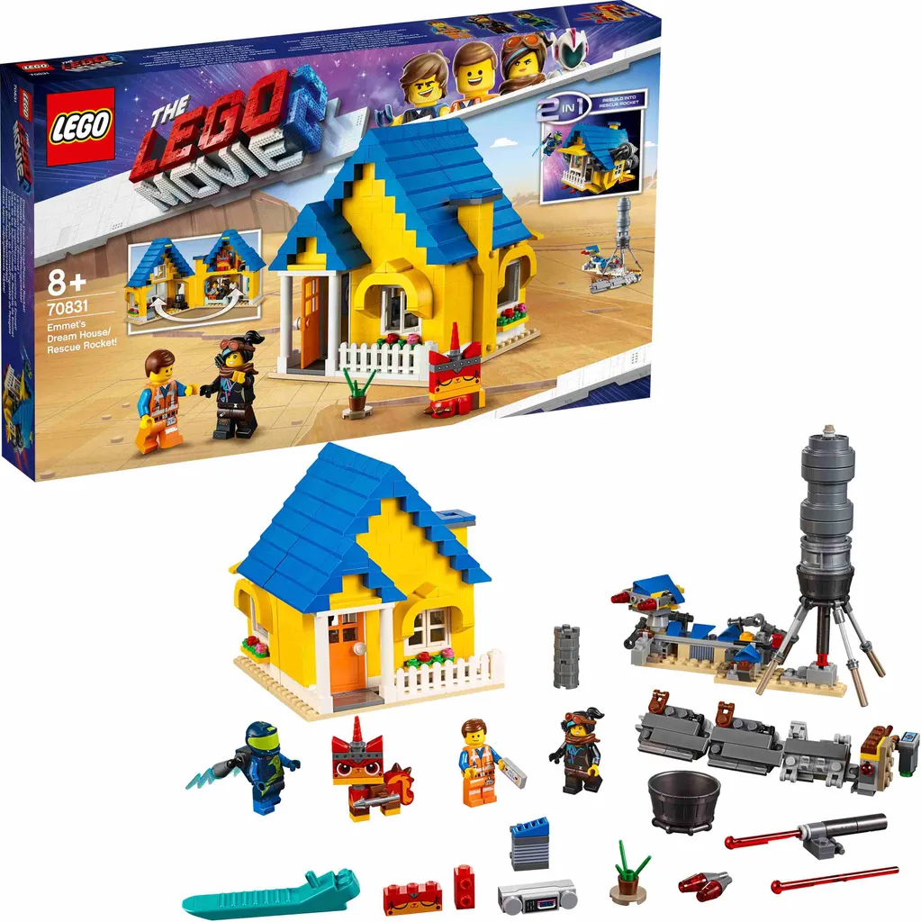 LEGO 70831 Maison d'Emmet 2-en-1 avec Intérieur détaillé et Figurines
