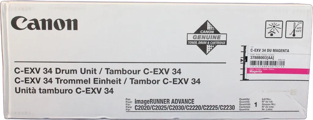 Toner Canon C-EXV34 M Magenta pour Impressions Professionnelles Durables