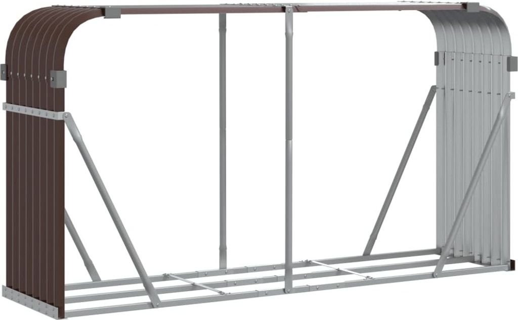 vidaXL Přístřešek na palivové dřevo hnědý 180x45x100 cm Obrázek produktu 