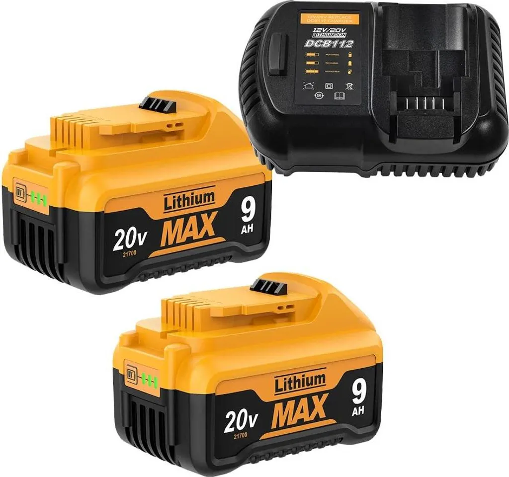 Ricambio Batteria Li-Ion 9000mAh 20V per DeWalt DCB182/DCB200