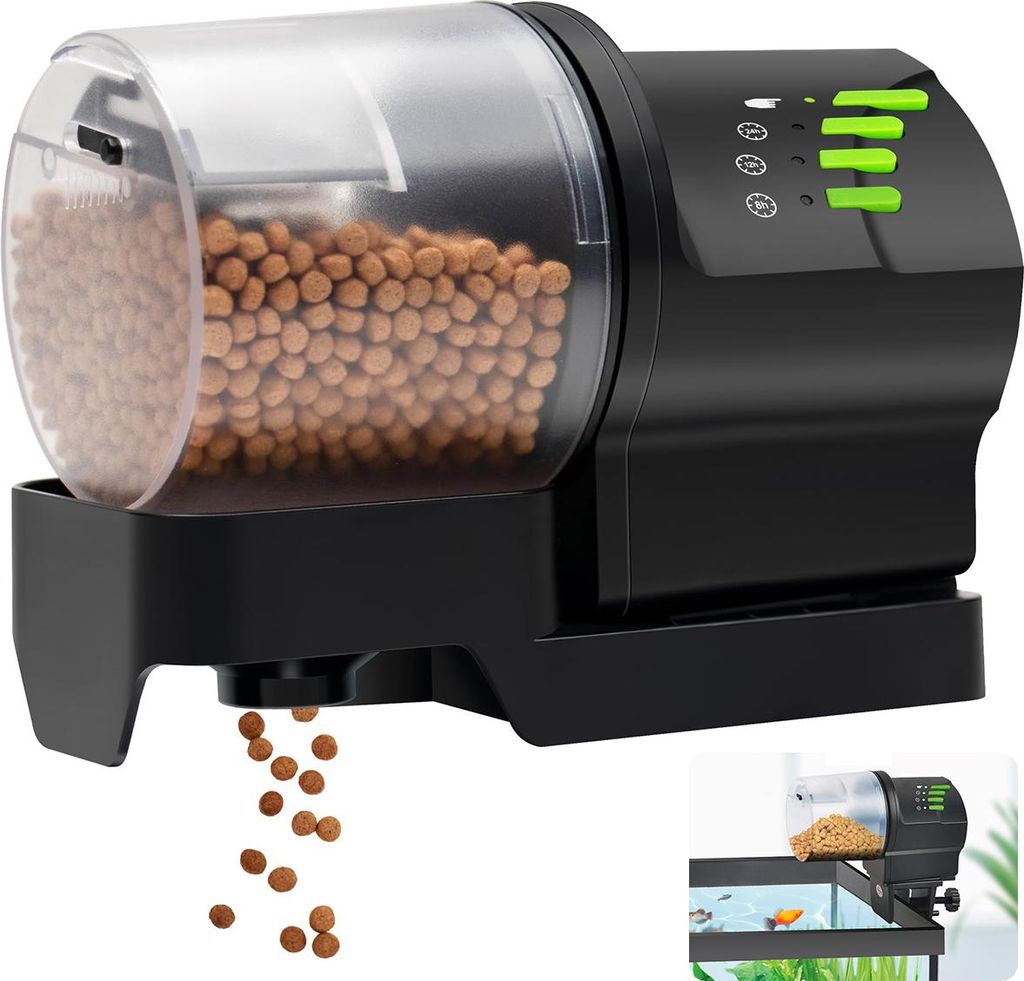 Fisch-Futterautomat 200ML, Fischfutter-spende, Mit Ständer Produktbild 