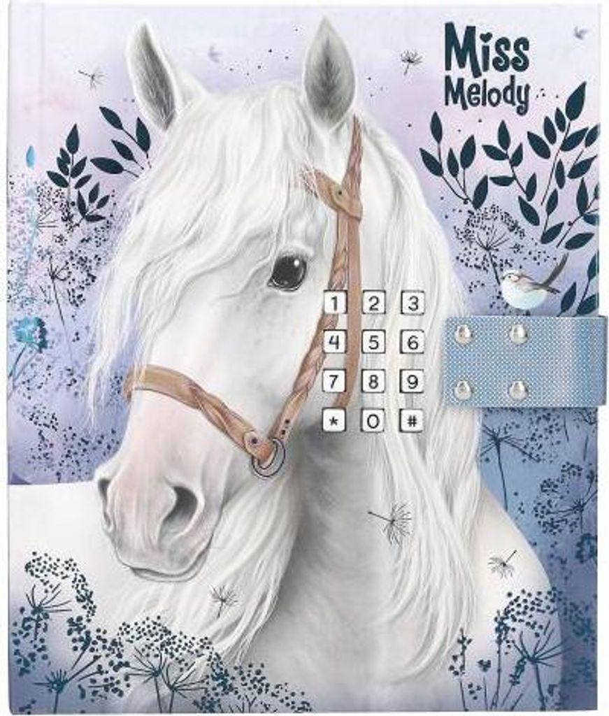 Depesche 12037 Miss Melody Wild Horses - mok in wit met paardenmotief en gouden details, drinkbeker met handvat van porselein in emaille look, inhoud ca. 250 ml