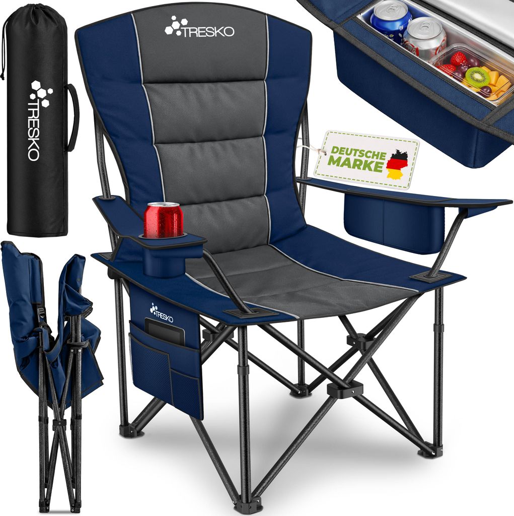 TRESKO® Campingstuhl Faltbar bis 200kg | Faltstuhl mit Produktbild 