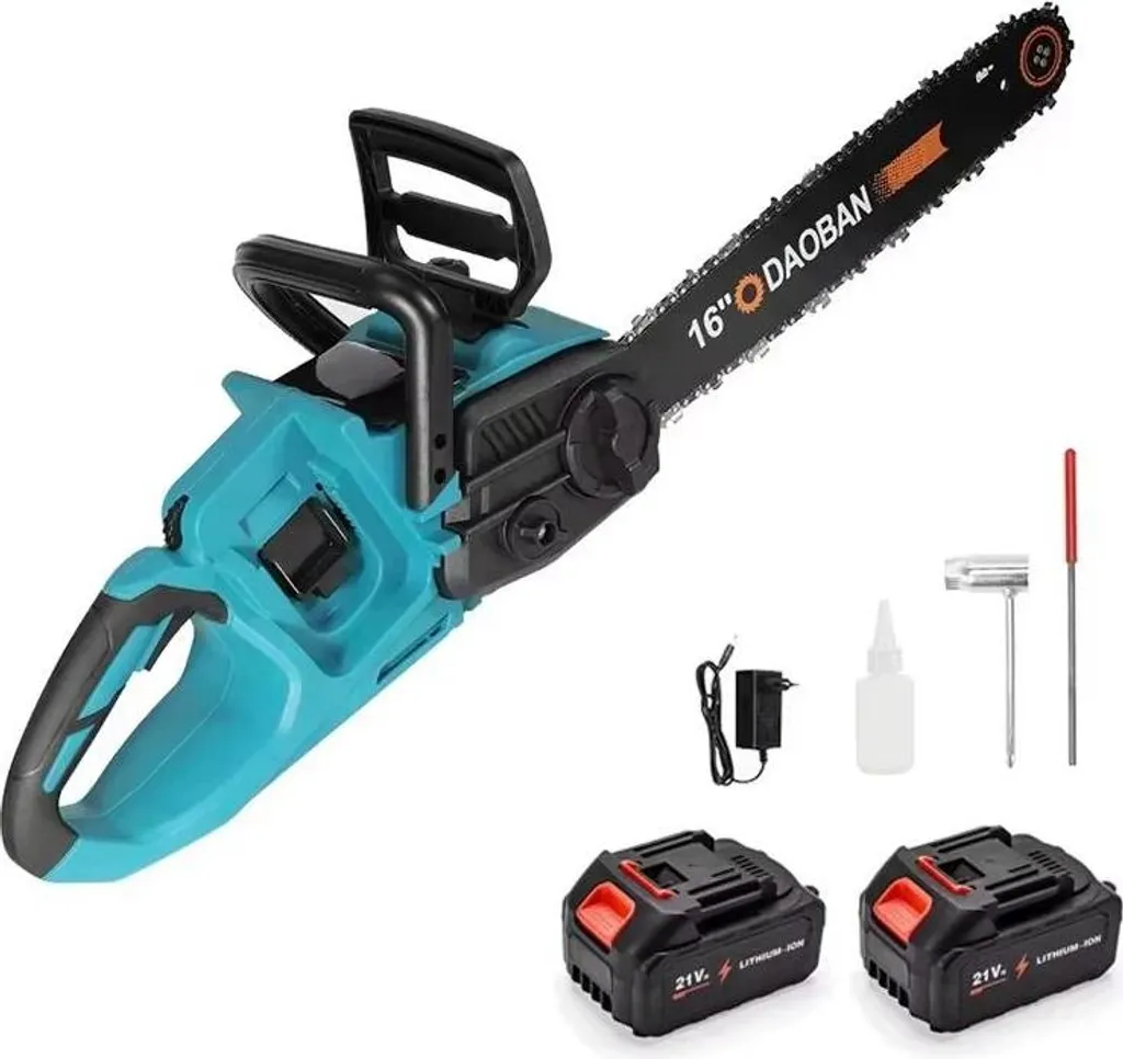 Tronçonneuse électrique pour bois de chauffage 40 cm avec 2 batteries d'appui