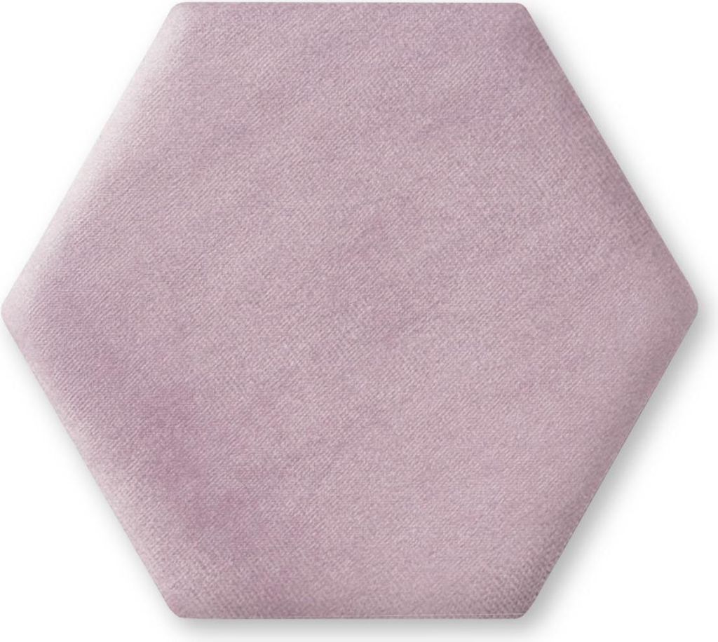 TAPHICEROS Hex Wandpaneel Polsterpaneel, 30x26 cm, SWING 13, Puderrosa, Wandkissen Hexagon Wandpolster Kopfteil für Bett Gepolstert Polsterplatte