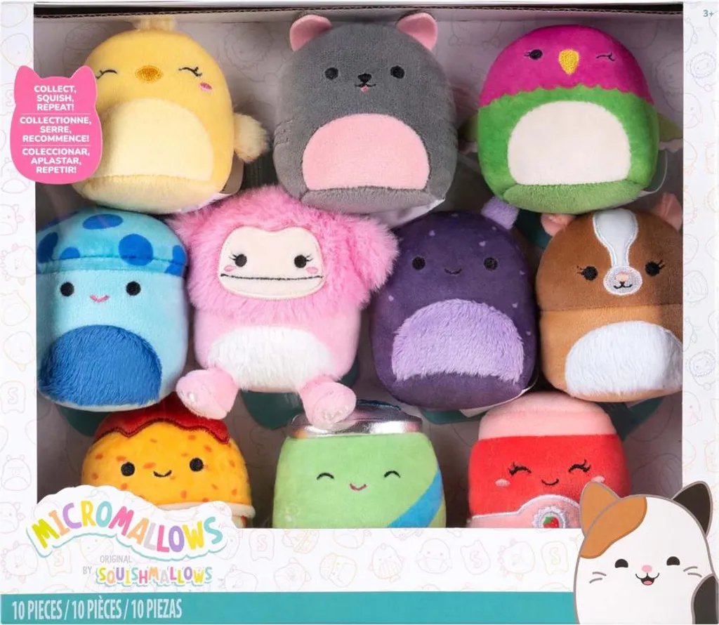Peluches Squishmallows Micromallows Automne : Lot de 10 pour Décoration