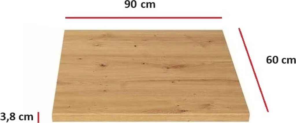 Küchen Arbeitsplatte 90 cm 38 mm Küchenzeile Küchenblock Eiche Artisan Eko Stilo