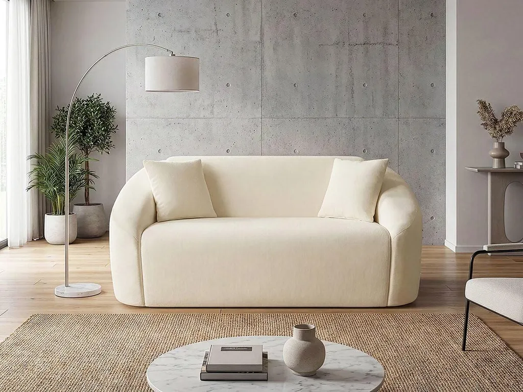 Canapé 2 places Ondine beige - La solution compacte pour petit espace - 2