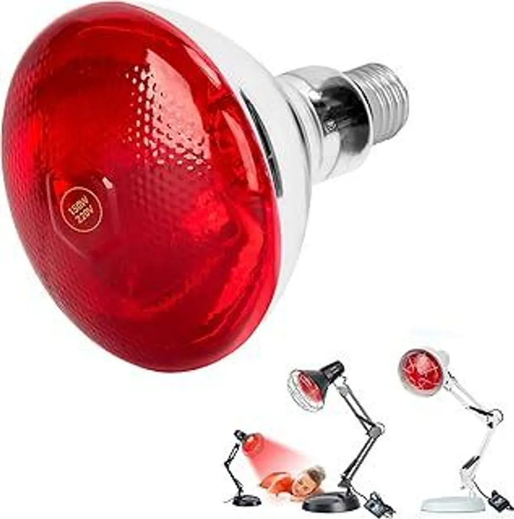Lampada Termica Luce Rossa 150W - Calore Sicuro per Tutta la Famiglia
