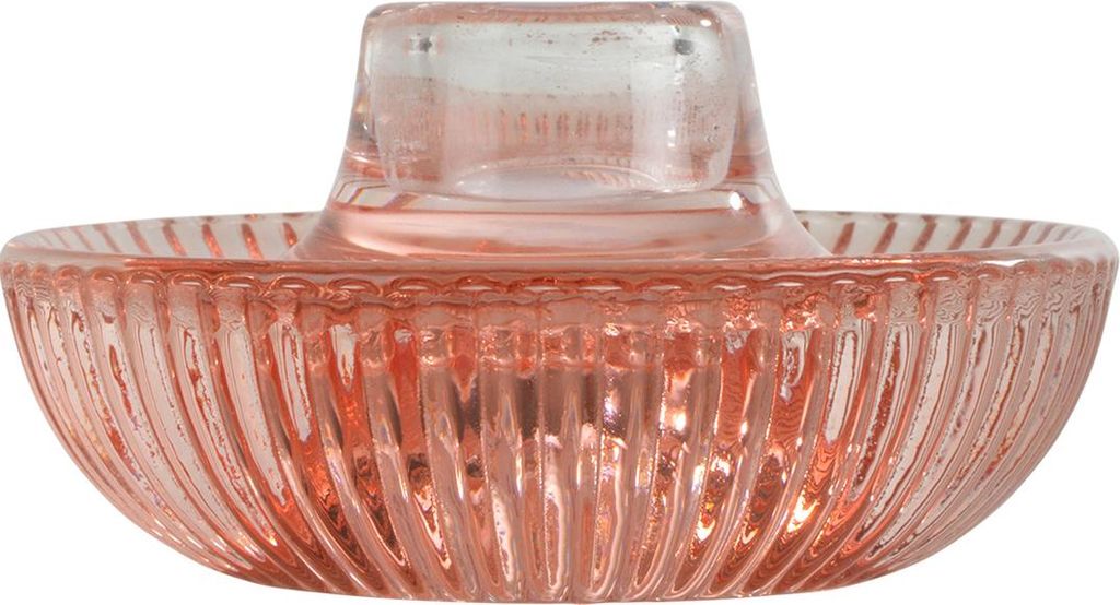 Kerzenständer aus Glas ARTY, gerippt
