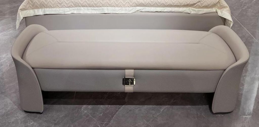 Grauer Schlafzimmer Hocker Holz Möbel Truhe Aufbewahrungs Truhen Fußhocker