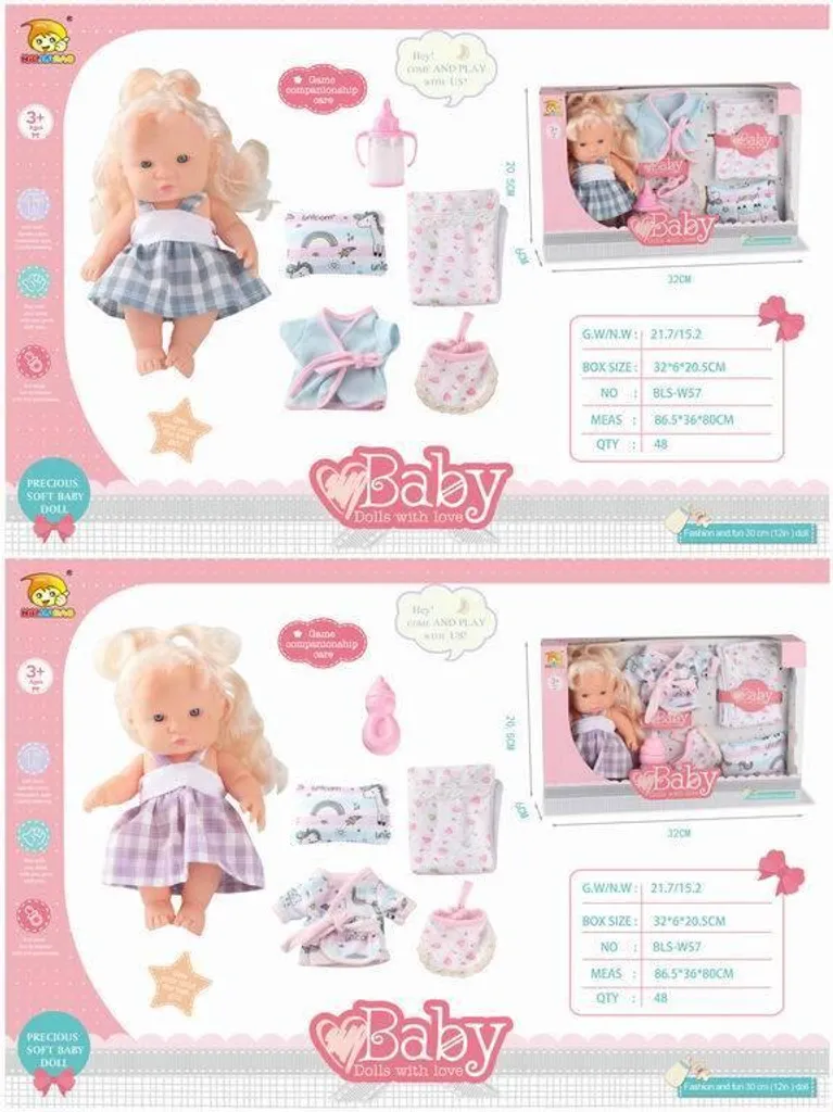 Coffret poupées BLS-W57 : Jouets miniatures pour décoration et exposition