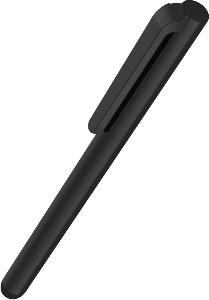 Universal-Touchscreen-Stift, weiche Spitze, Integrierter Clip - Schwarz