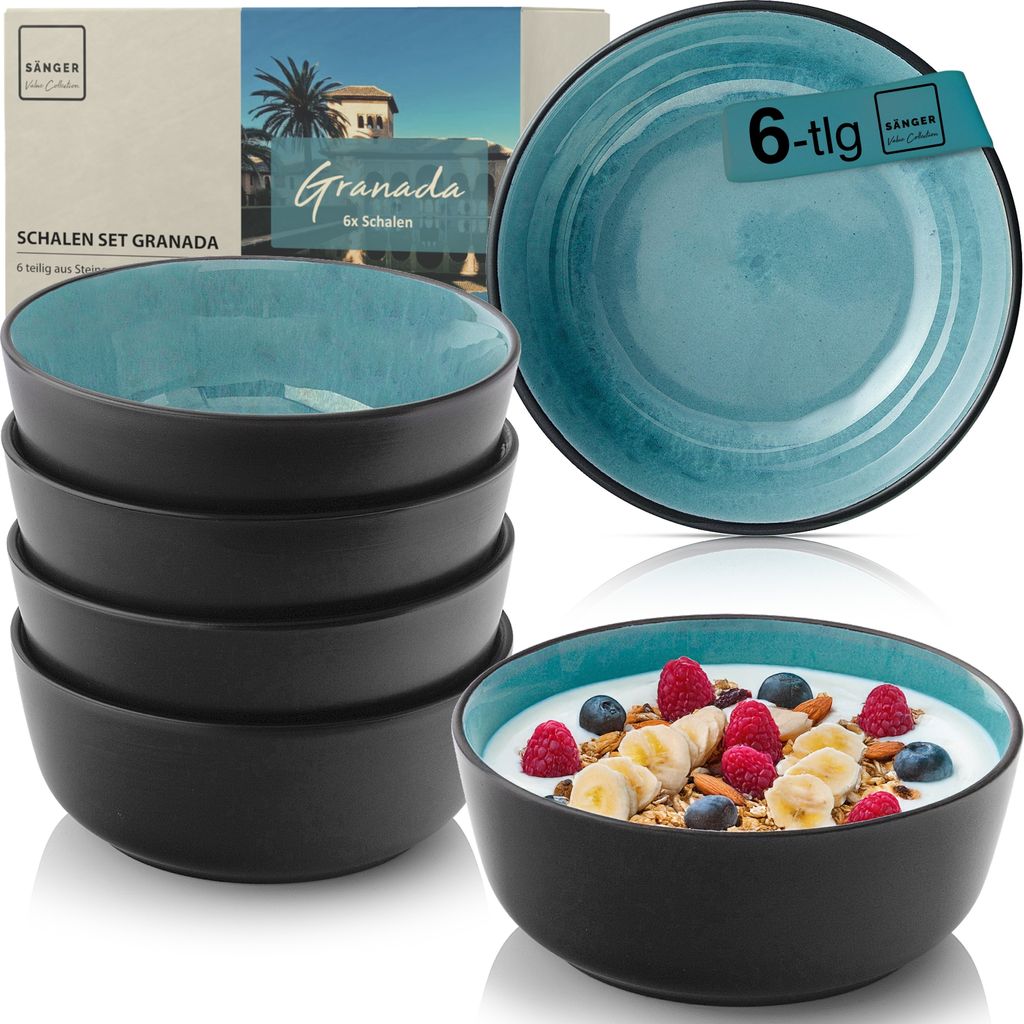 SÄNGER Schalen Set Granada - 6 teilig aus Steingut