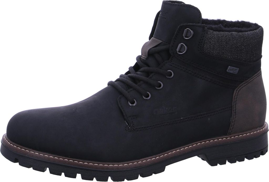 Rieker Herren Stiefelette Warmfutter Reißverschluss F3611, Größe:42 EU, Farbe:Schwarz