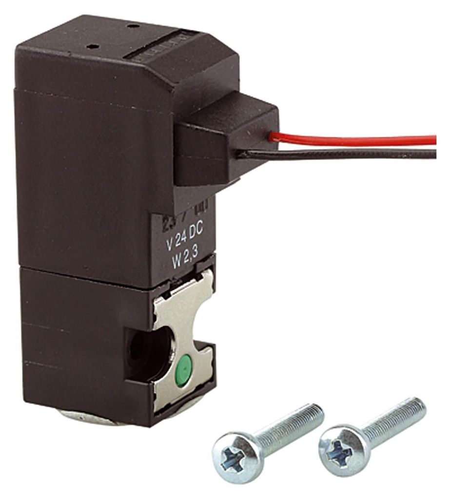 Riegler 3/2-Mini-Magnetventil direktgesteuert NC, 12 VDC, Kabel 30 cm