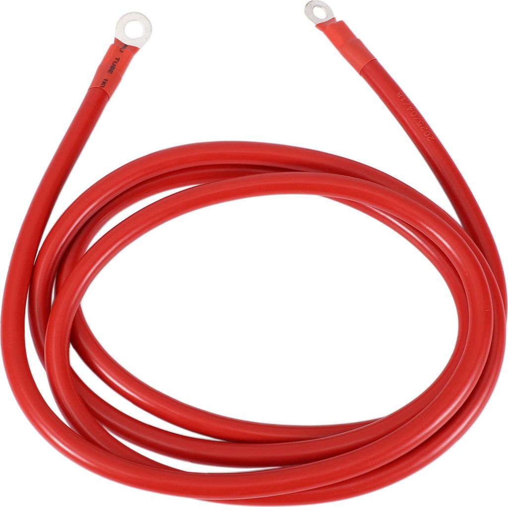 240cm 2AWG Batterie Wechselrichter Kabel 3/8" 5/16" Batterie Kabel Verzinntes Kupfer Rot OT Typ 1 Stück
