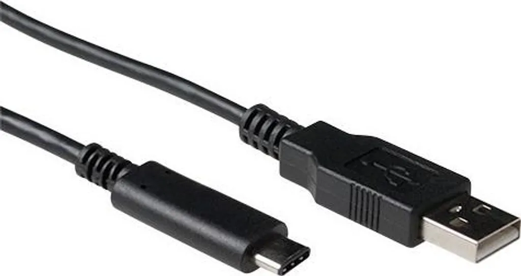 Câble USB 2.0 ACT SB0014 USB-C vers USB-A Noir de 1m pour Transfert
