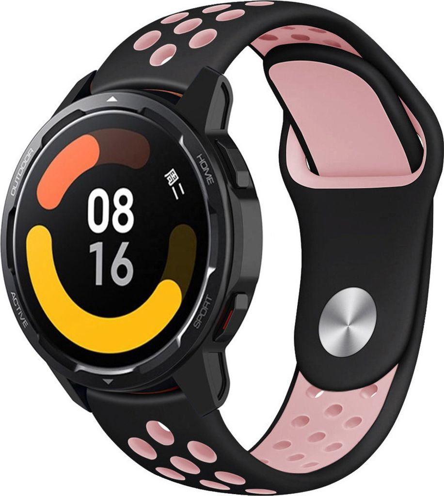 Strap-it Xiaomi Watch S1 Sportarmband (Schwarz/Rosa)