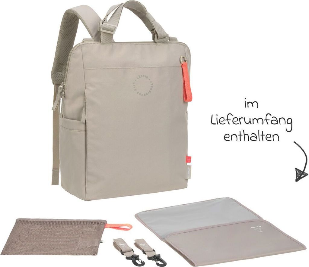 Lässig Green Label Conversion Backpack Wickeltasche beige
