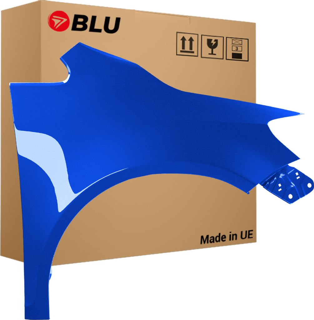 BLU Kotflügel Passend für VW Volkswagen Golf V+ / Golf 5 PLUS LC5J Rechts Blau LaserBlue | 2005-2009 | Vorderseite Vorne | Lackiert | Einbaufertig