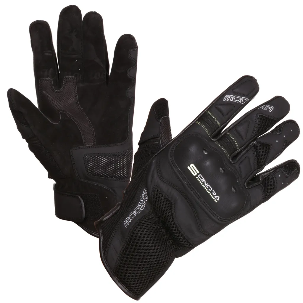 Gants Moto Mi-Saison Modeka Sonora Dry avec Membrane Imperméable Noir