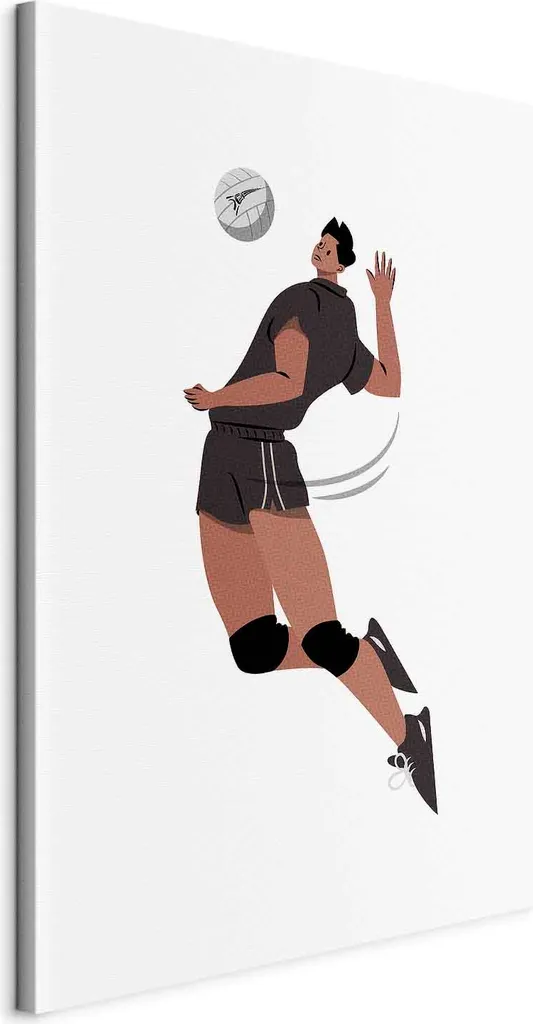 Decorazione Parete Volley Astratto 80x120 - Quadro Moderno TNT Bianco e Nero