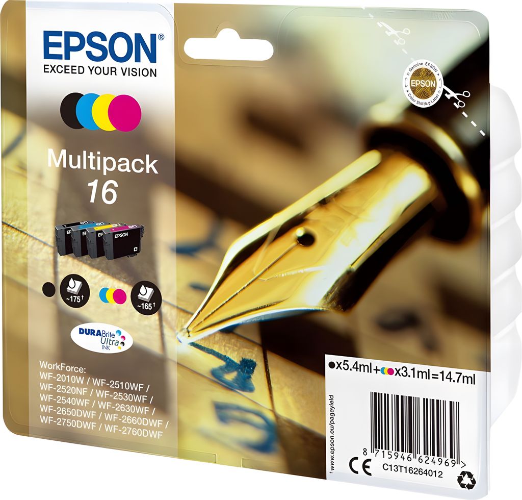 Epson 16 - Multipack - Inchiostro T1626 - Confezione Immagine del prodotto 