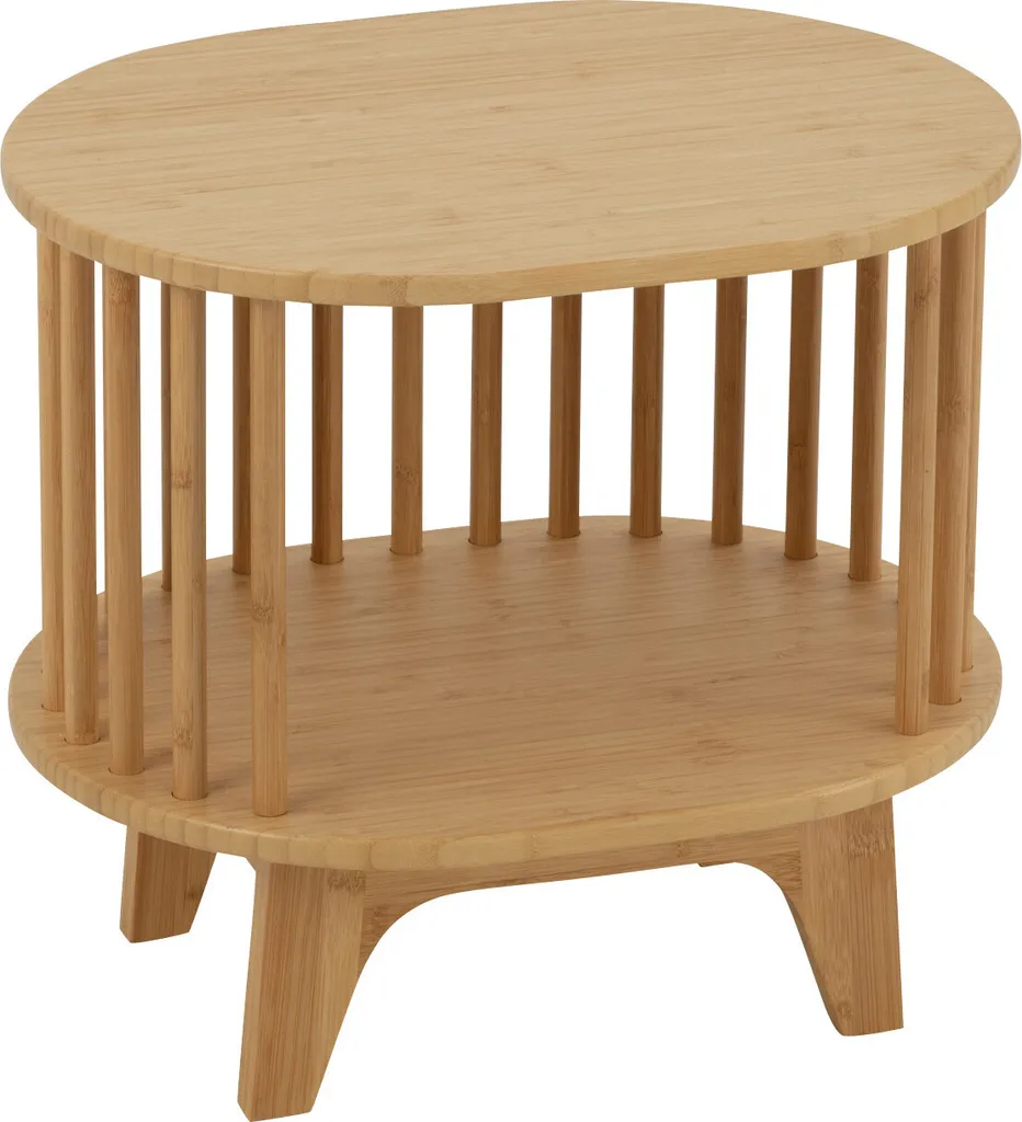 Table de nuit pour petite chambre J-Line Live en bambou véritable