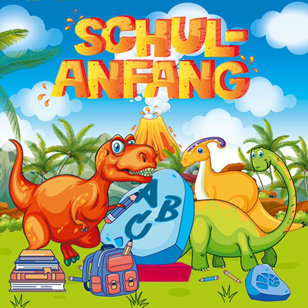 20 Servietten School Dinos - Dinos zum Schulanfang 33x33cm Produktbild 