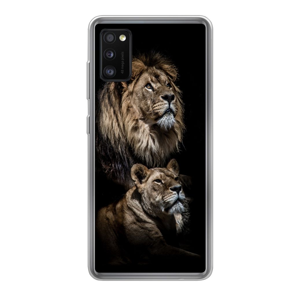 MuchoWow Handyhülle Schutzhülle Hülle für Samsung Galaxy A41 Löwe - Löwin - Porträt Silikon Softcase Handy Hülle - Mobiltelefon