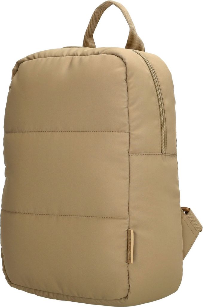 Damen Herren Überschlag Rucksack Plane Tasche Fahrradrucksack Kurier leder Optik Rollup Bag Taupe