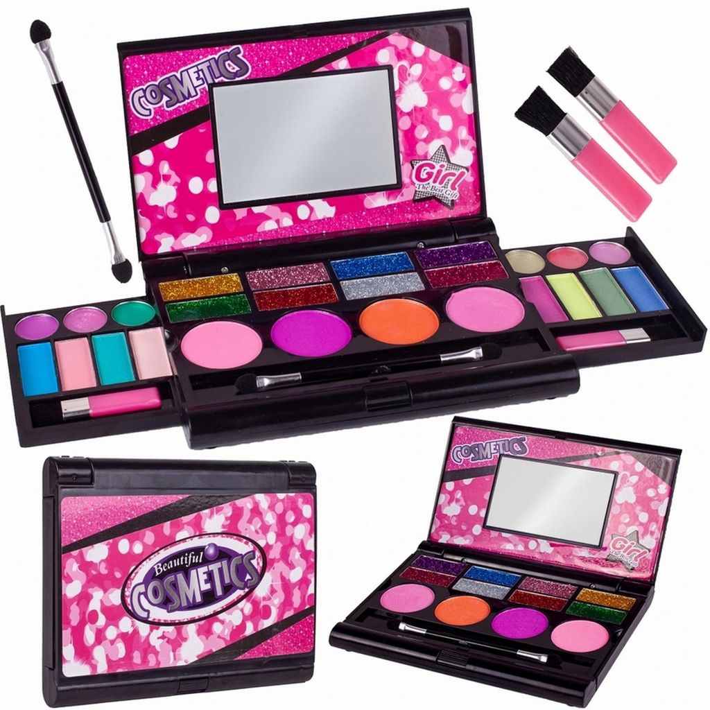Kinder Schminkkoffer Schminkset für Mädchen Make-up-Set mit Zubehör