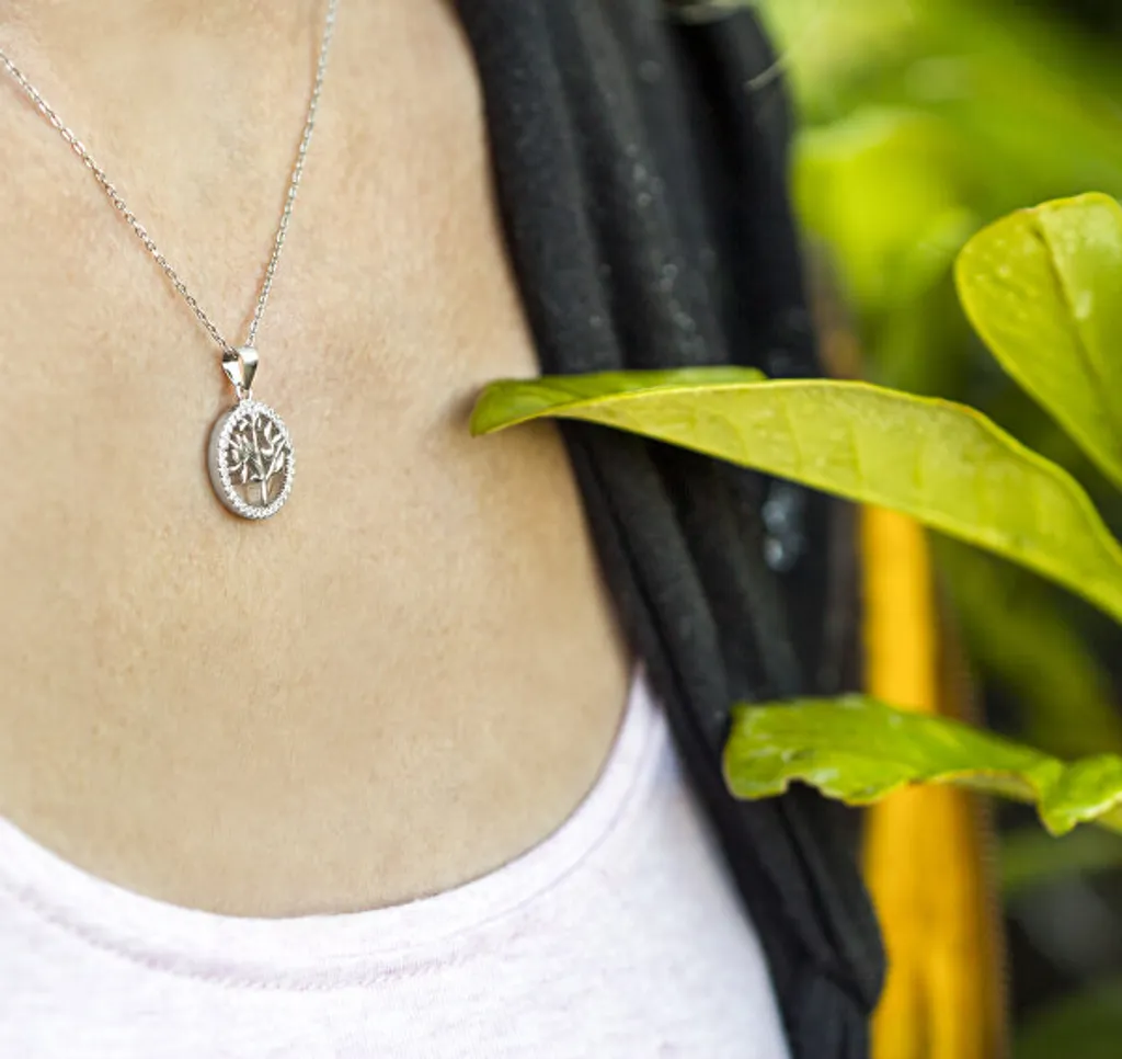 Pendentif Arbre de vie AGH96 en argent ciselé - Finitions premium