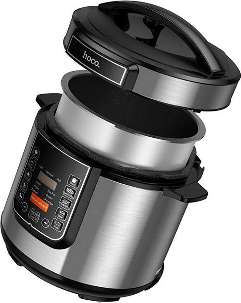 Pentola a Pressione Elettrica Hoco 6L HJD27A Multifunzione Nera 1000W