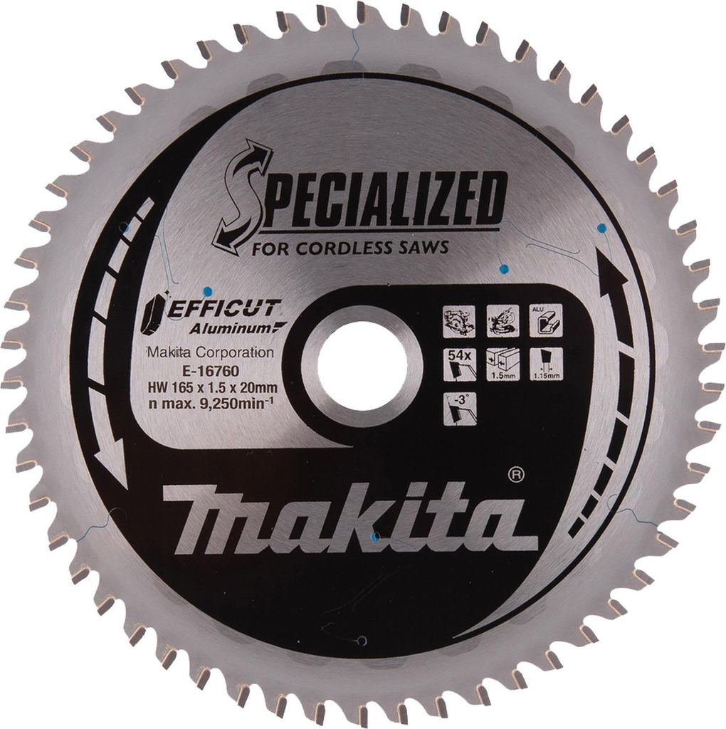 Makita EFFICUT lame de scie 165 x 20 mm - 54 Z Image du produit 