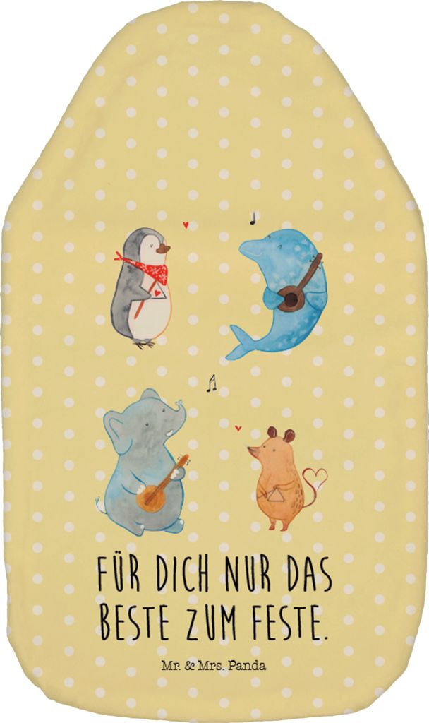 Mr. & Mrs. Panda Wärmflasche Big Band - Gelb Pastell - Produktbild 