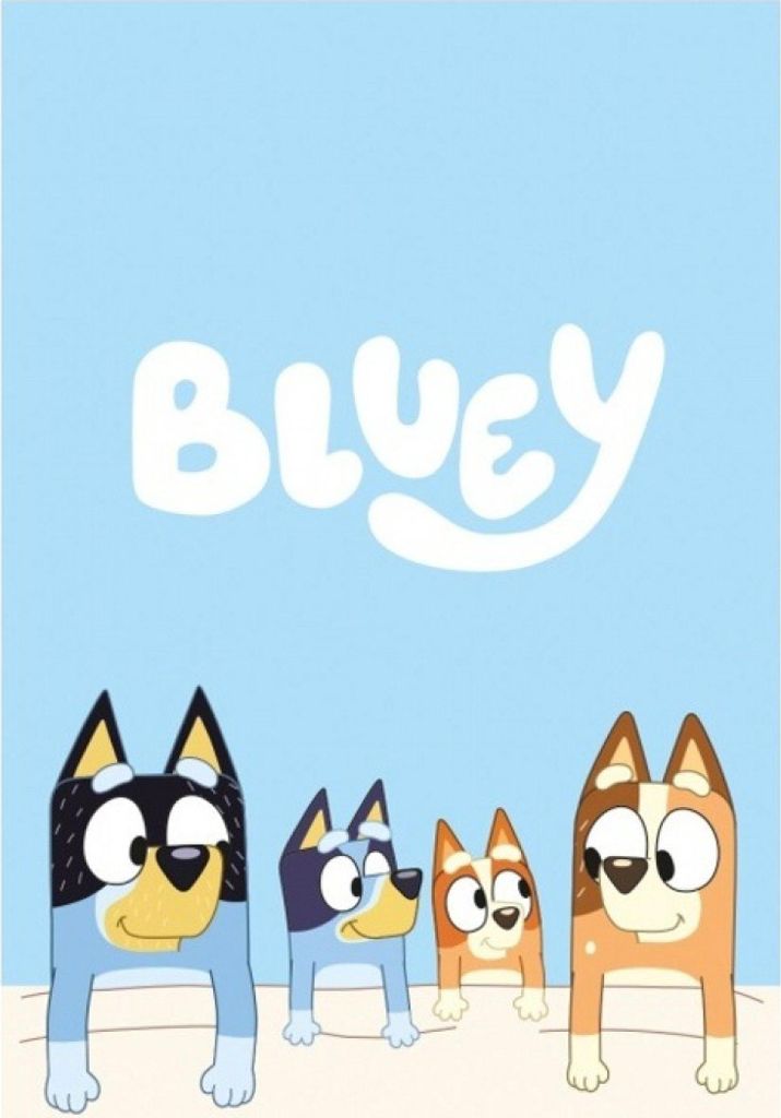 Jerry Fabrics Asciugamano da spiaggia 70x140 Bluey cani blu Immagine del prodotto 
