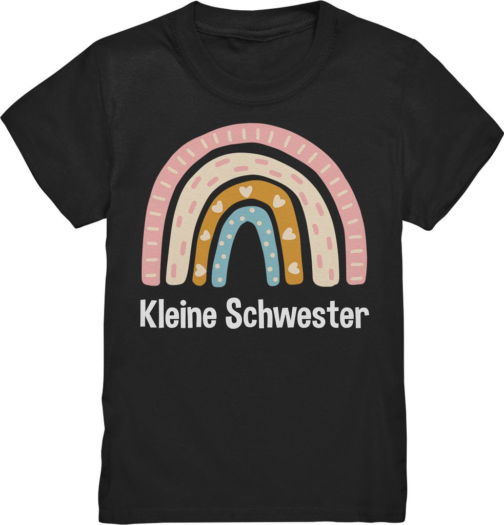 Kleine Schwester Geschenk Regenbogen Kleine Schwester Shirt Produktbild 