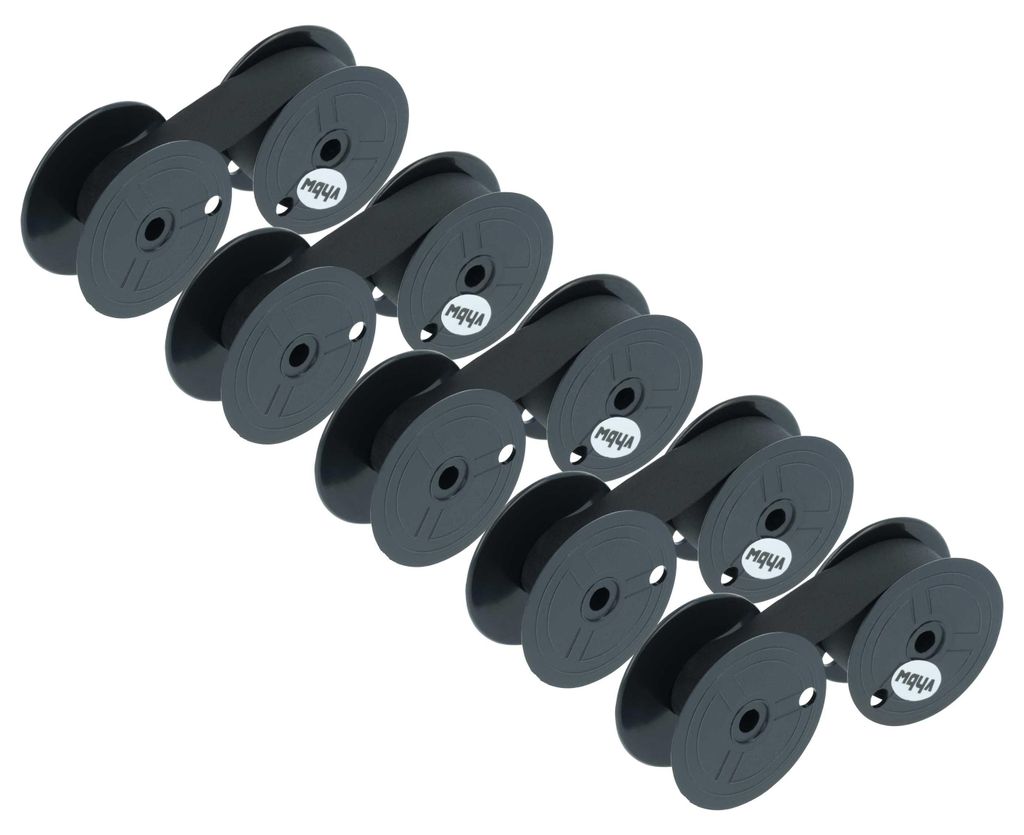 vhbw 5x Farbband Schriftband kompatibel mit Triumph-Adler 1425 P, 1414 P, 1426P, 1428P Schreibmaschine - Schwarz