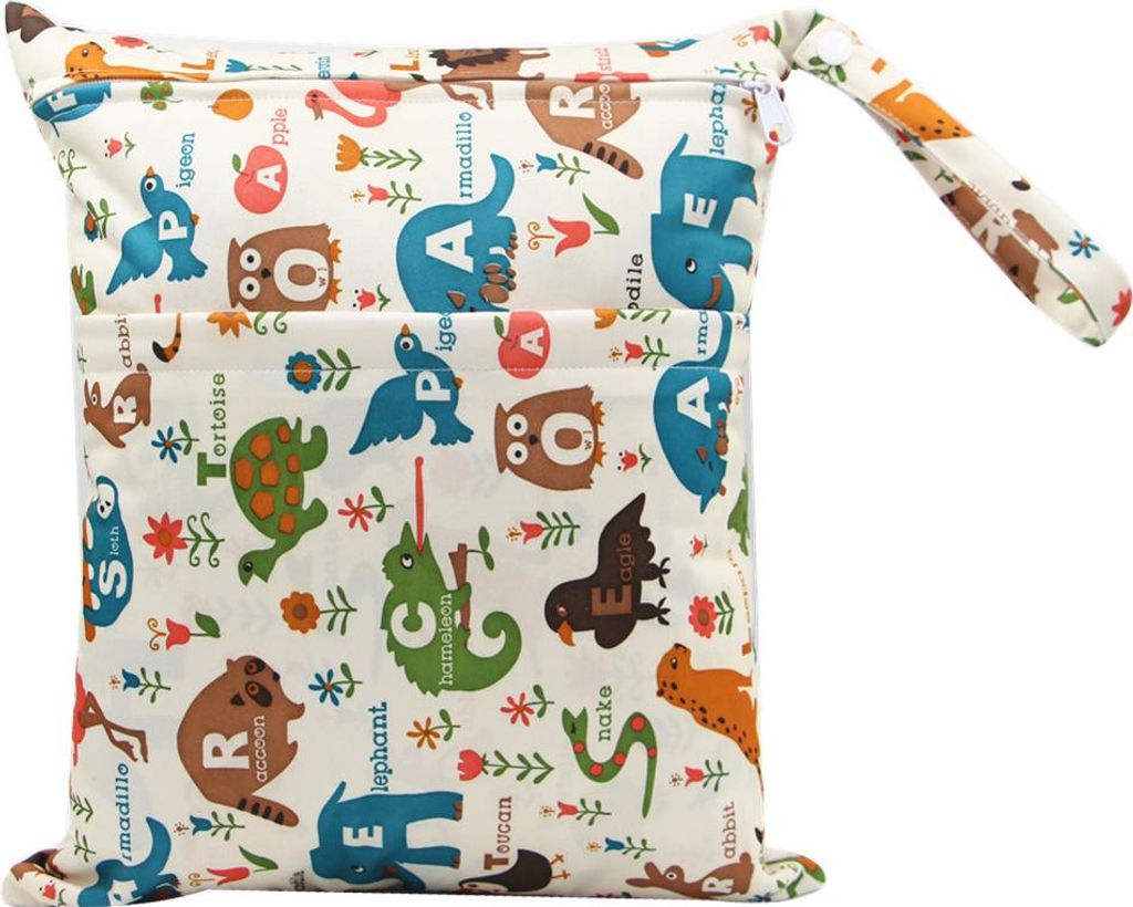 Wasserdichte Baby-Windeltasche, 30x36cm, doppelte Reißverschlüsse, praktische Reisetasche